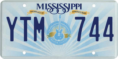 MS license plate YTM744