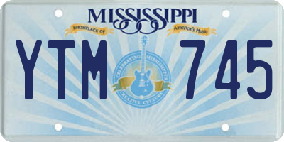 MS license plate YTM745