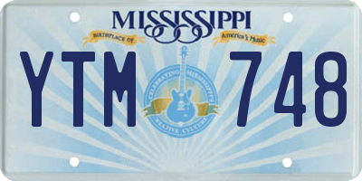 MS license plate YTM748