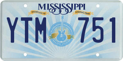 MS license plate YTM751