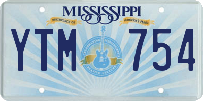MS license plate YTM754