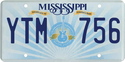 MS license plate YTM756