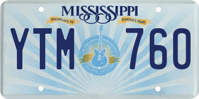 MS license plate YTM760