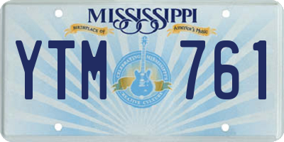 MS license plate YTM761