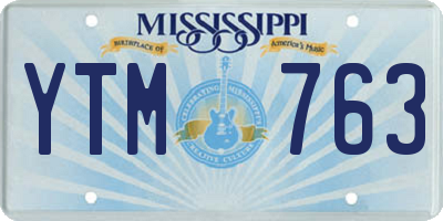 MS license plate YTM763