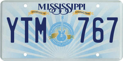 MS license plate YTM767