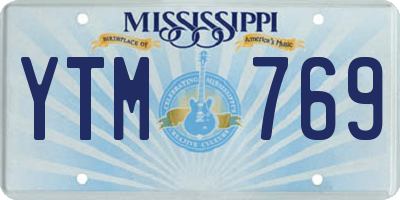 MS license plate YTM769