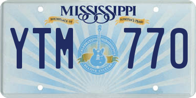 MS license plate YTM770