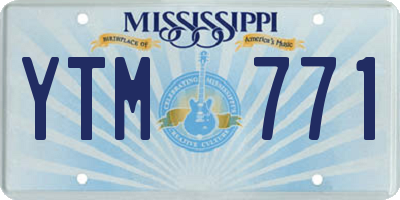 MS license plate YTM771