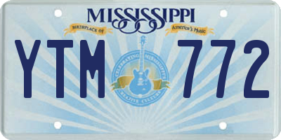 MS license plate YTM772