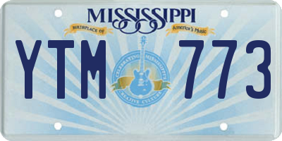 MS license plate YTM773