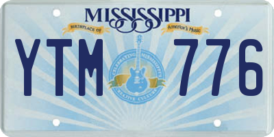 MS license plate YTM776