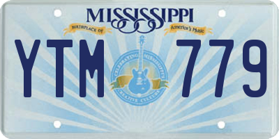 MS license plate YTM779