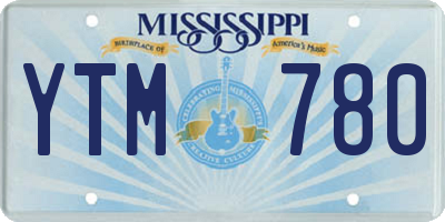 MS license plate YTM780