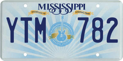 MS license plate YTM782