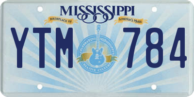 MS license plate YTM784