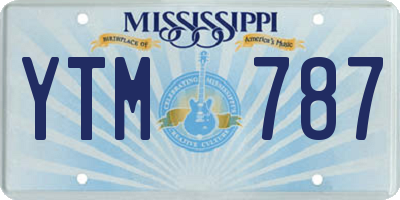 MS license plate YTM787