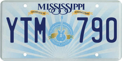 MS license plate YTM790