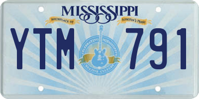 MS license plate YTM791
