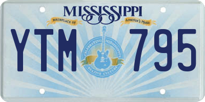 MS license plate YTM795