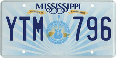 MS license plate YTM796