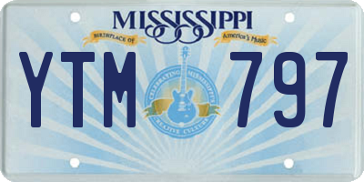 MS license plate YTM797