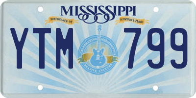 MS license plate YTM799