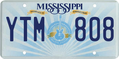 MS license plate YTM808