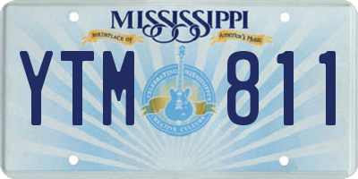 MS license plate YTM811
