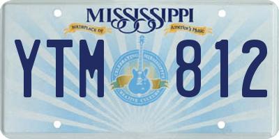 MS license plate YTM812