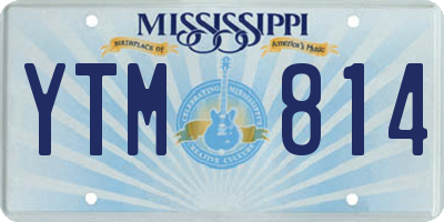 MS license plate YTM814