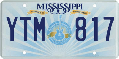 MS license plate YTM817