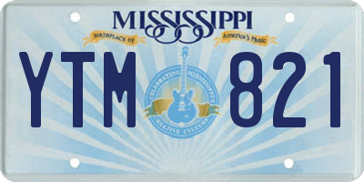 MS license plate YTM821