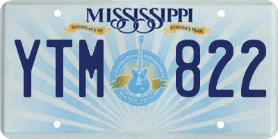 MS license plate YTM822