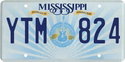 MS license plate YTM824