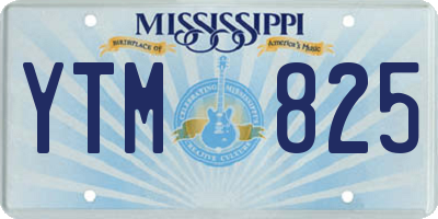 MS license plate YTM825