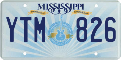 MS license plate YTM826