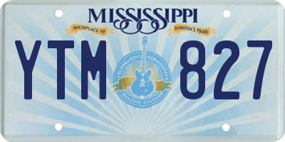 MS license plate YTM827