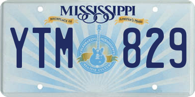 MS license plate YTM829