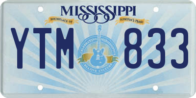 MS license plate YTM833