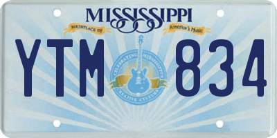 MS license plate YTM834