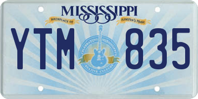 MS license plate YTM835