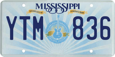 MS license plate YTM836