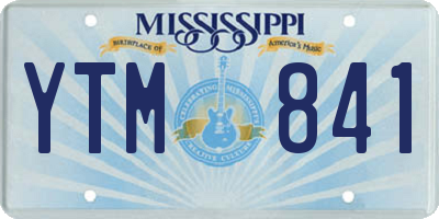 MS license plate YTM841