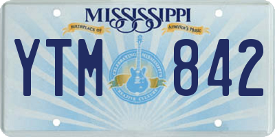 MS license plate YTM842