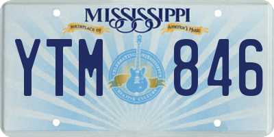 MS license plate YTM846