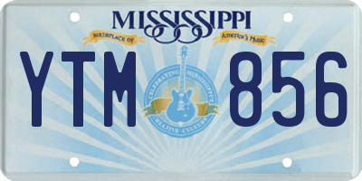 MS license plate YTM856