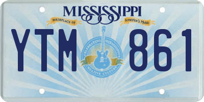 MS license plate YTM861
