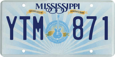 MS license plate YTM871
