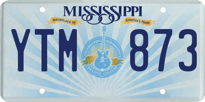 MS license plate YTM873
